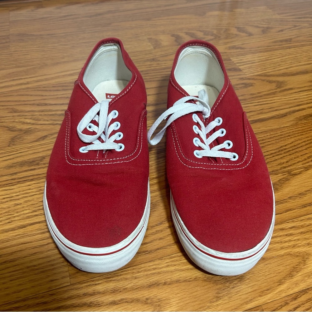 Levi’s Vibrant Red Canvas Sneakers